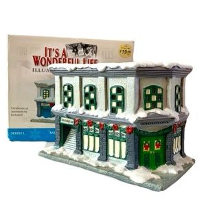 IT'S A WONDERFUL LIFE, BAILEY BUILDING & LOAN, ILLUMINATED VILLAGE